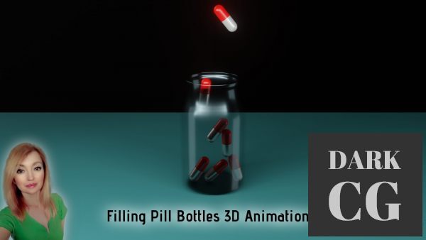 Skillshare Filling Pill Bottles 3D Animation in Blender