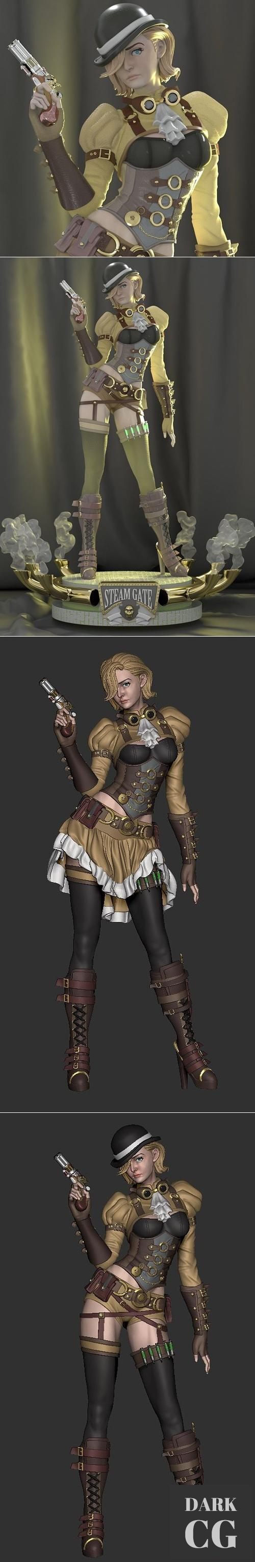 Steam Gate Pin Up Steampunk – 3D Print