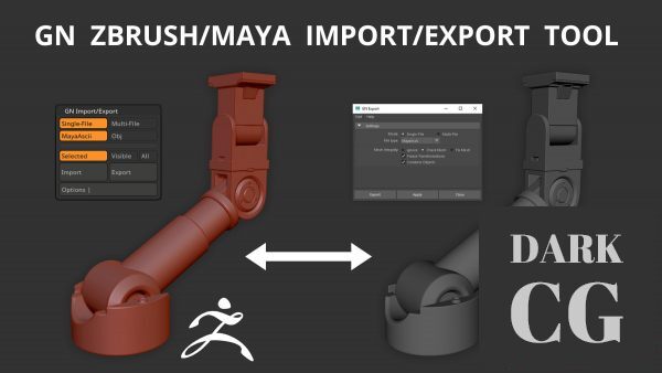 ArtStation GN ZBrush Maya Import Export Tool