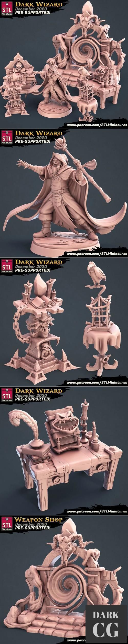 STL Miniatures - Dark Wizard Set – 3D Print