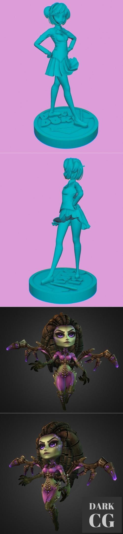 Natsuki - Doki Doki Literature Club and Little Kerrigan Prime – 3D Print