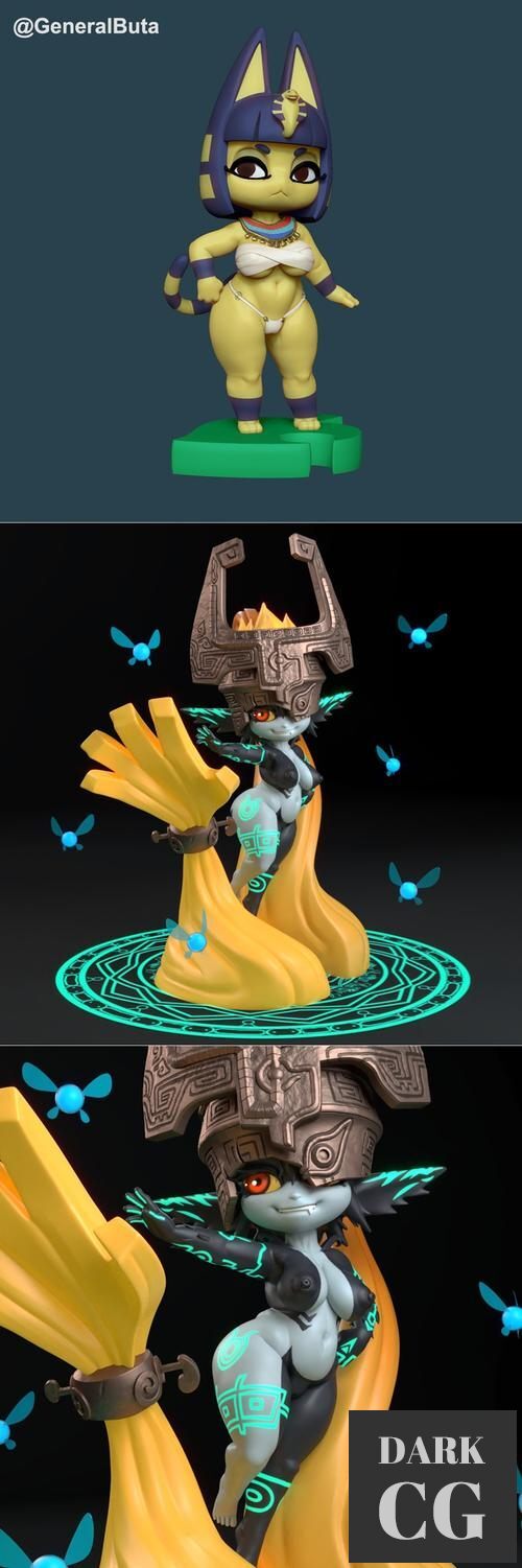 3D Model Anknya and Midna 3D Print