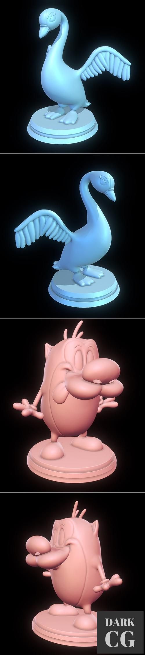 Swan Princess Odette-The Swan Princess and Stimpy-The Ren and Stimpy Show – 3D Print