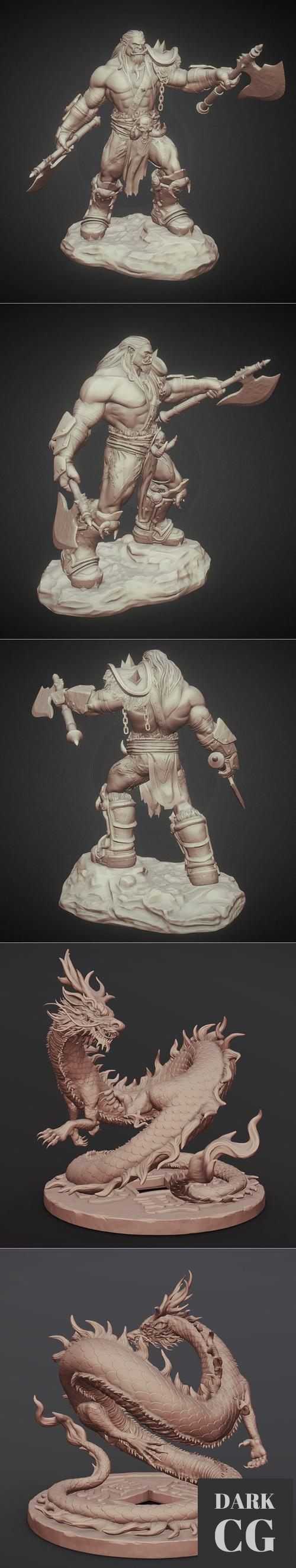 Orc and Asian Dragon Sculpt – 3D Print