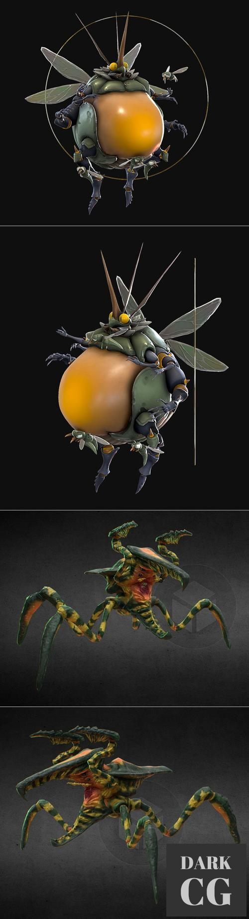 3D Model Grand Space Opera Light Age Big Buggus and Starship Troopers Main Bug Animation 3D Print