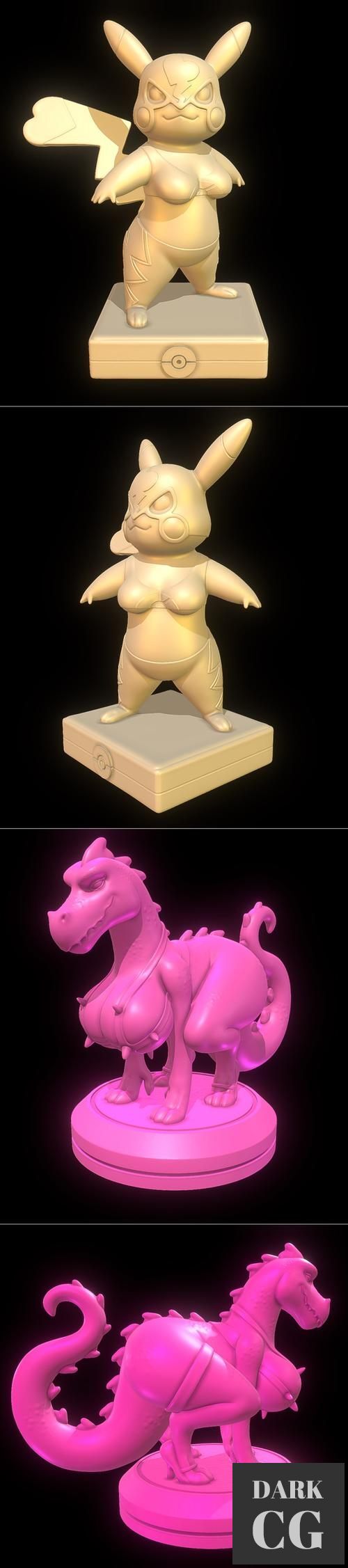 Pikachu Libre - Pokémon Go and Interstellar Demon Stripper – 3D Print
