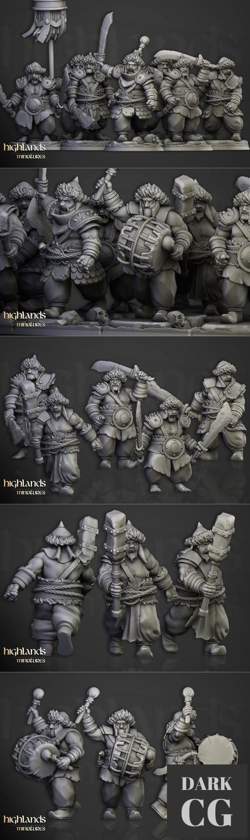 Highlands Miniatures - Khazarian Warriors – 3D Print