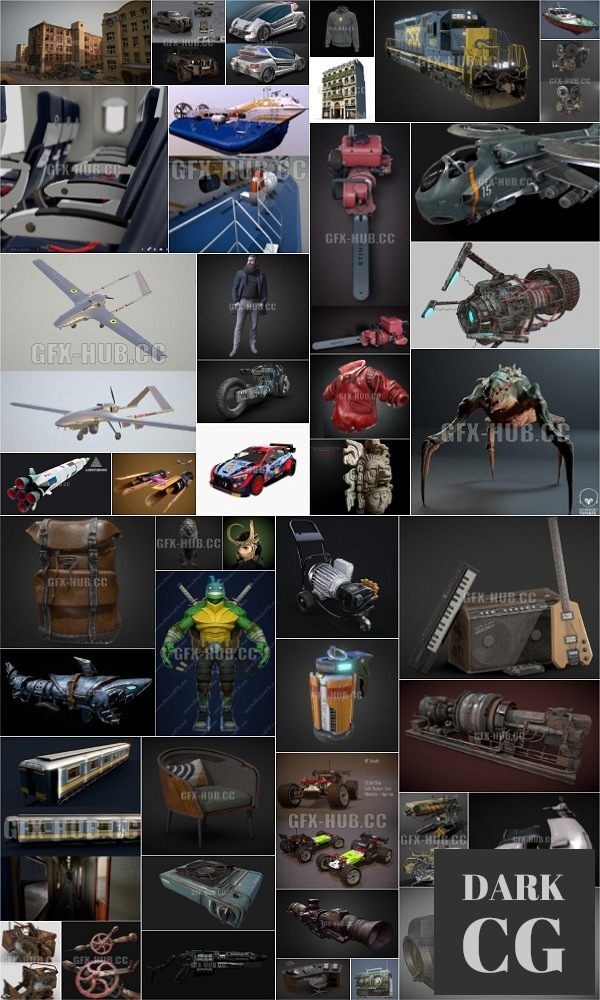 PBR Game 3D-Models Bundle July 2022