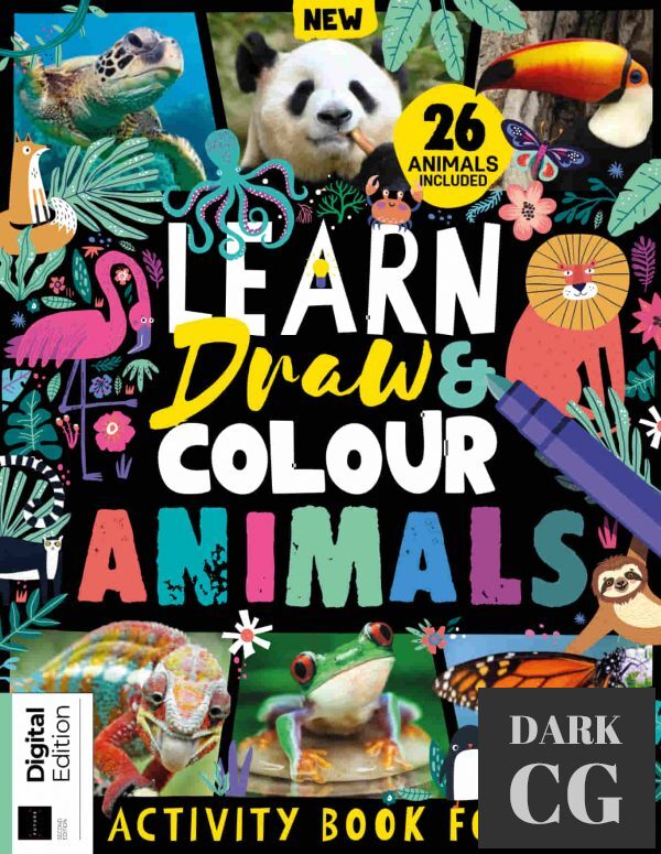 Learn, Draw, Colour Animals – 2nd Edition, 2022 (True PDF)