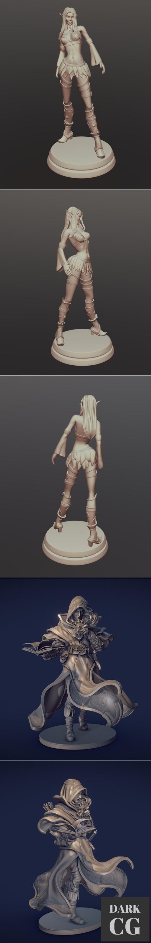 Night Elf and Elf Priest – 3D Print