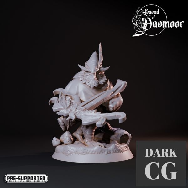 3D Model OwlFolk Crossbowmen In Hat