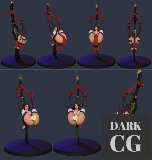 3D Model Glamorous Mech Pilot Brandi Trapped Pinup Display Model 3D Print