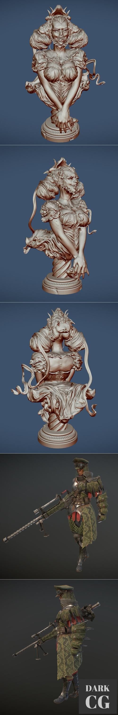 3D Model Vampire Girl Draculas and Huntress 3D Print