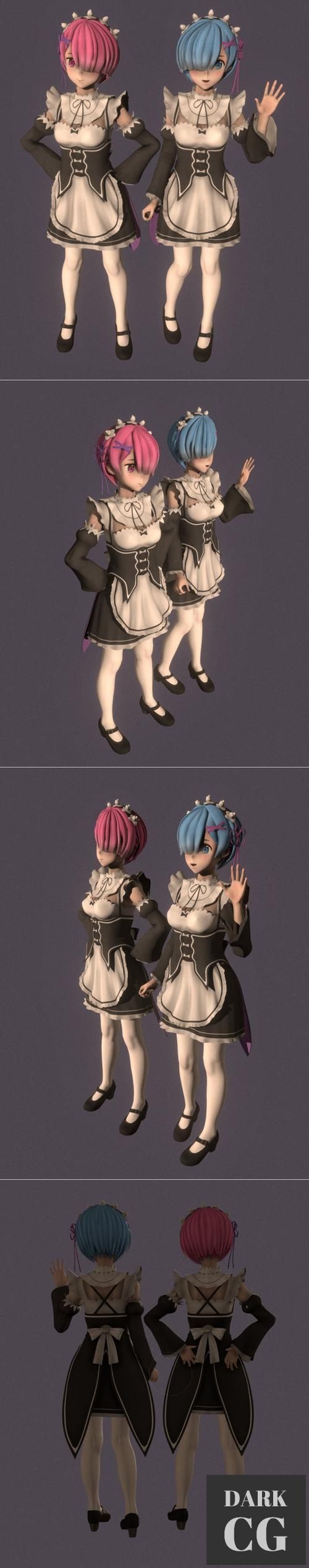 Rem and Ram 01 – 3D Print