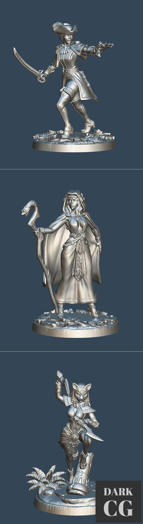 Magitek Voltigeur and Moirai Clotho and Sekhmet Huntress – 3D Print
