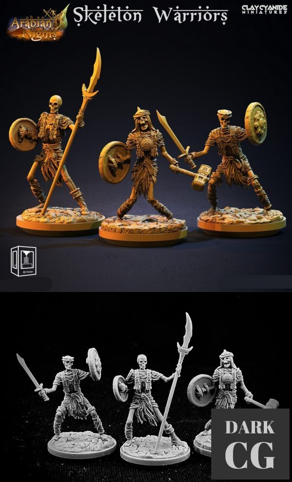 3D Model Skeleton Warriors