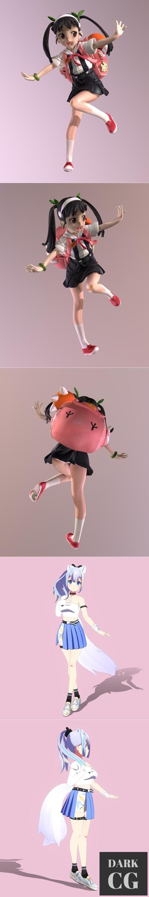 3D Model Mayoi Nunki Amber Glow Commission Work 3D Print