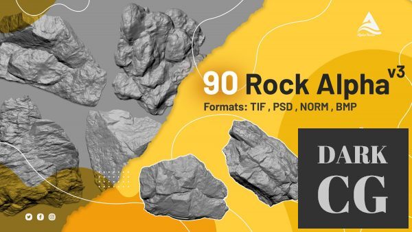 ArtStation 90 Rock Alpha vol 3