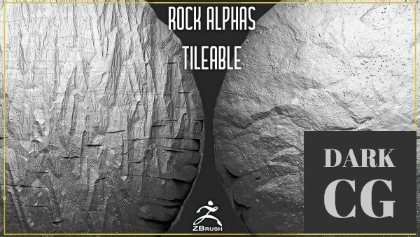 ArtStation 20 Rock Tileable Alphas ZBrush Substance