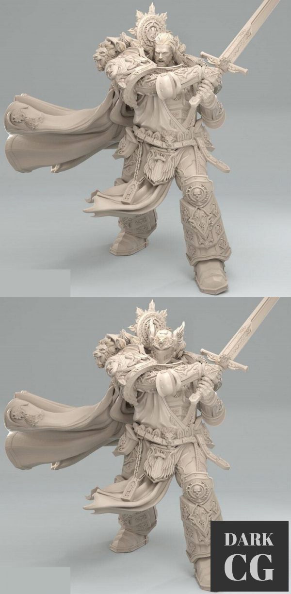 3D Model Lion Knight pose 1