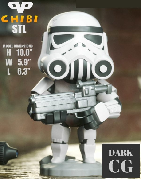 3D Model Stormtrooper Chibi