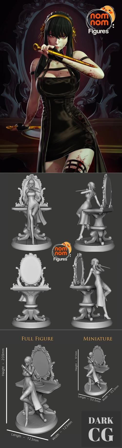 3D Model Yor Forger from Spy X Family NomNom Figures 3D Print