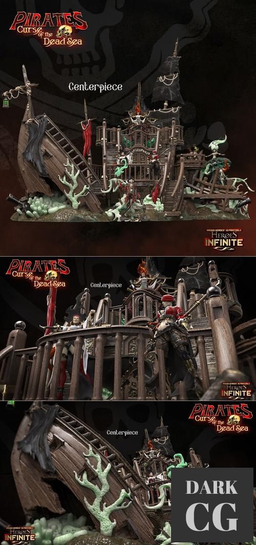 3D Model Heroes Infinite Pirates Curse of the Dead Seas Centerpiece July 2022 3D Print