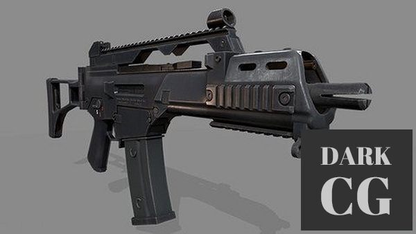 Udemy 3D Model And Texture A High Quality Game Prop Gun Rifle