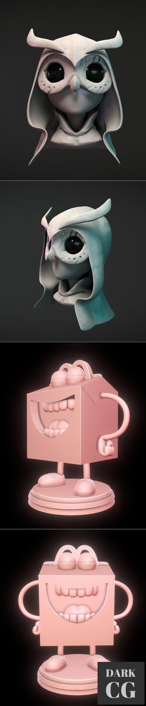 SculptJanuary - Day 2 Mask and Happy - McDonald's Mascot – 3D Print