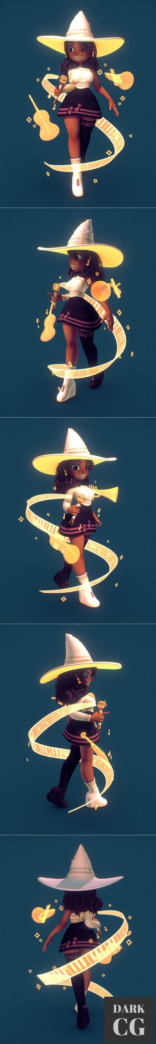 Jazmin - The music witch – 3D Print