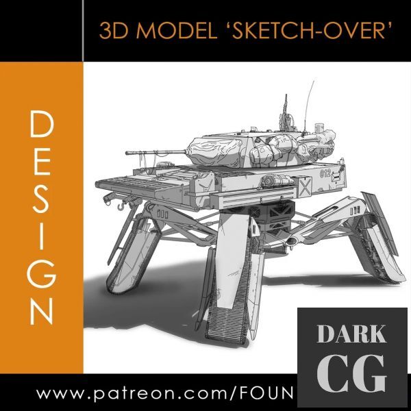 Gumroad Foundation Patreon 3D Model Sketch Over