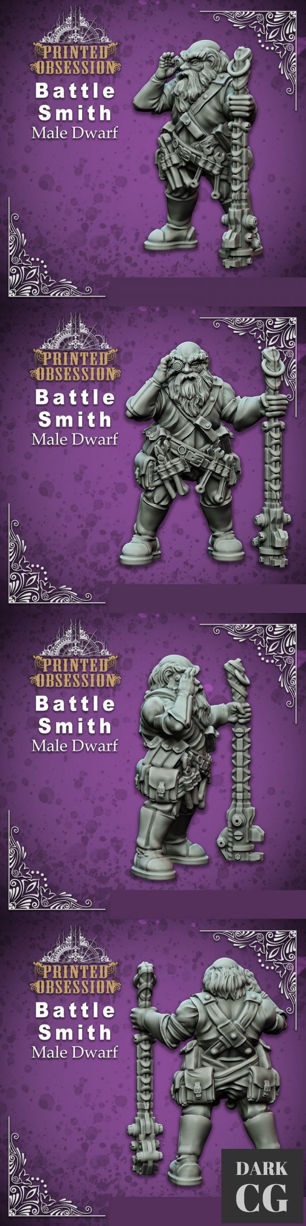 3D Model Battle Smith Male Dwarf