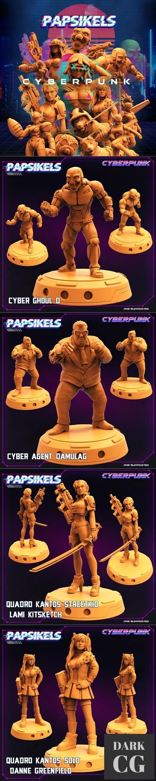 PapSikels Miniatures - Tribes - Cyberpunk Release February 2022 – 3D Print
