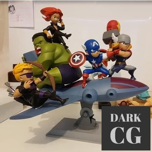 Diorama Pequenos Vingadores – 3D Print