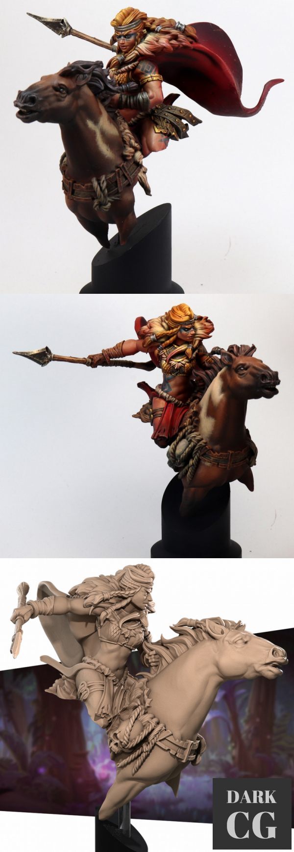 3D Model Anira the Amazon Queen Bust