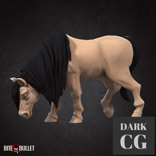 3D Model Horse eating