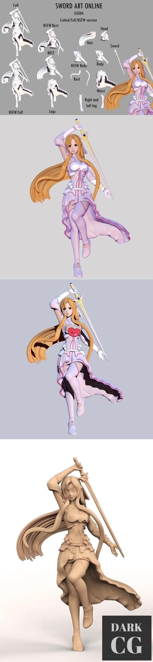 3D Model Asuna Sword art online 3D Print