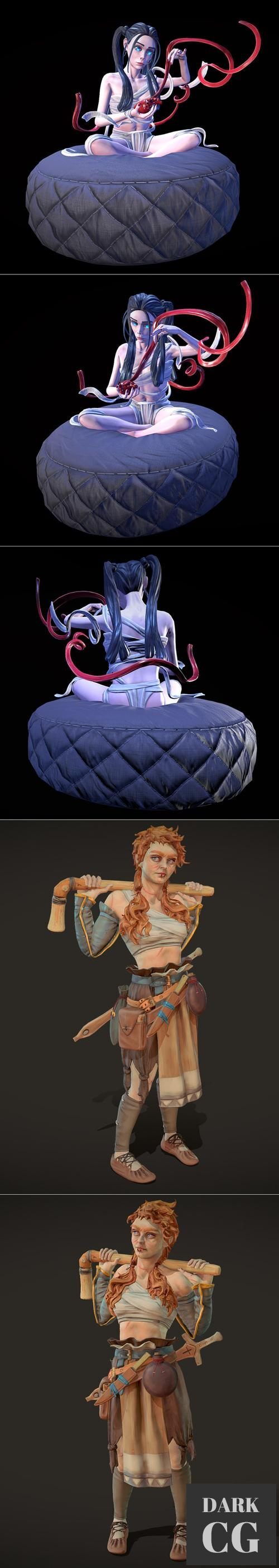 3D Model Heart Hunter and Bronze Age Hunter 3D Print