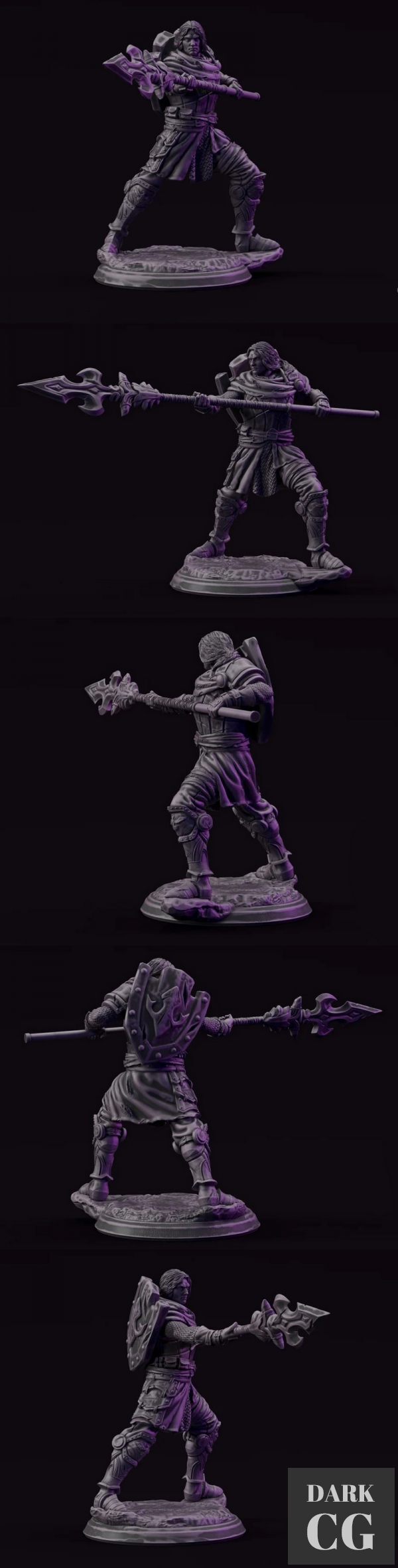 3D Model Galrian The Master Of Spear And Shield