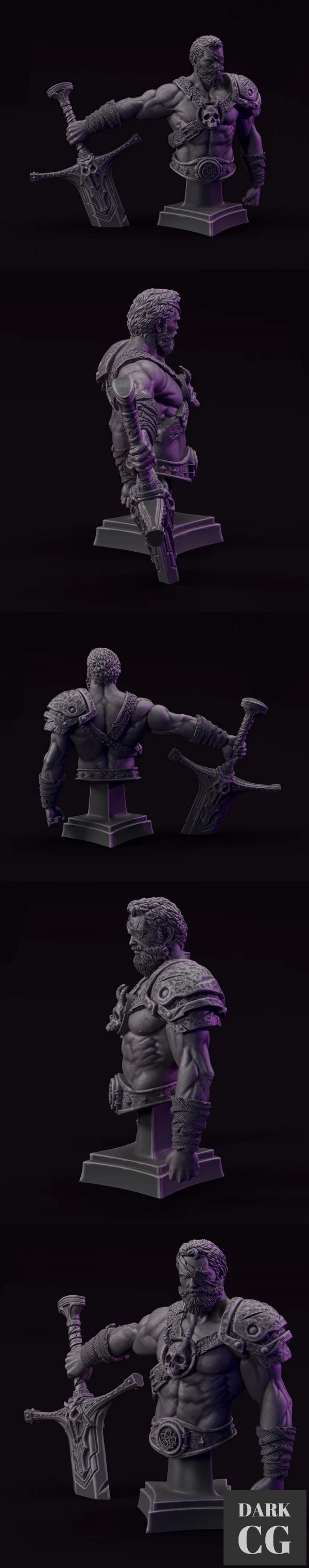 3D Model Kabel The Swordsman Bust