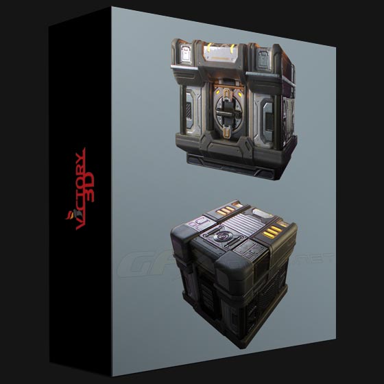 Victory3d Game Asset Creation Modeling Texturing a Futuristic Crate