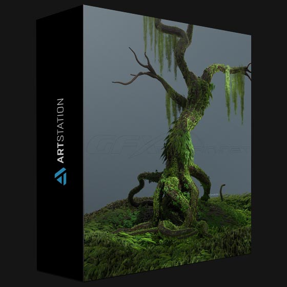 ArtStation Creating Old Growth Mossy Tree Tutorial and Game Assets by Tyler Smith