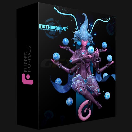 Flipped Normals Hard Surface Fantasy Female Character in Zbrush by victory3d