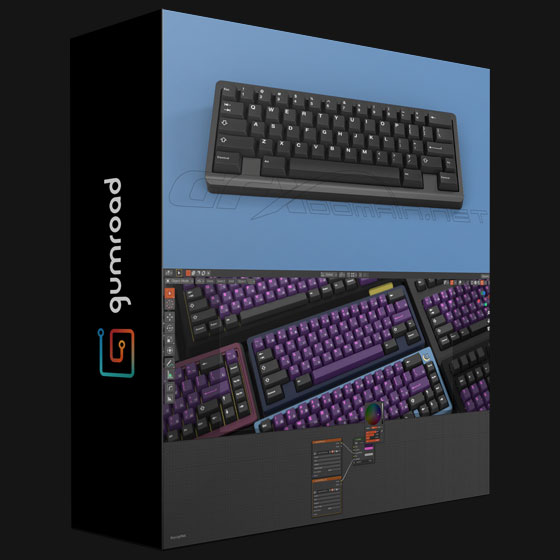 Gumroad Blender Keyboard Render Kit 2 by imperfectlink