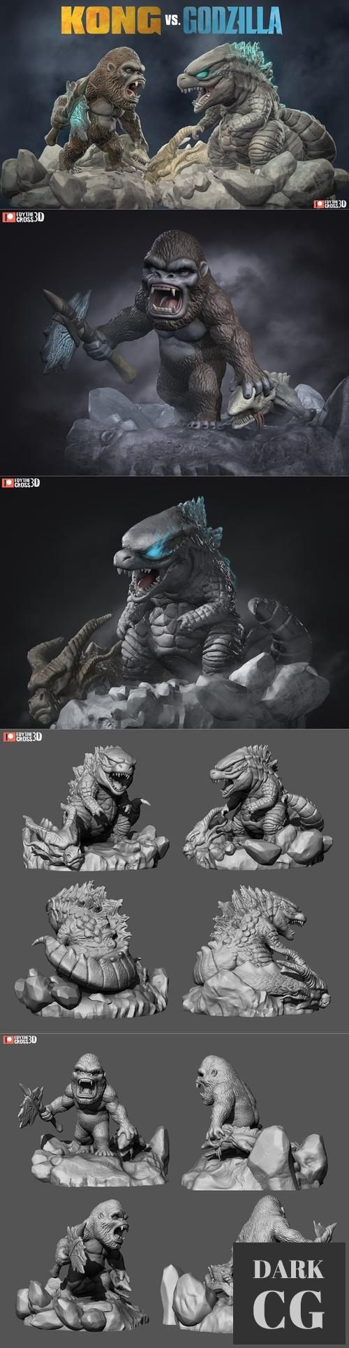 3D Model Kong and Godzilla 3D Print