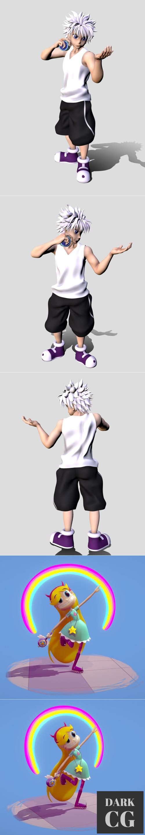 3D Model Hunter Killua Zoldyck and Star Vs the forces of evil Happy Rainbow 3D Print