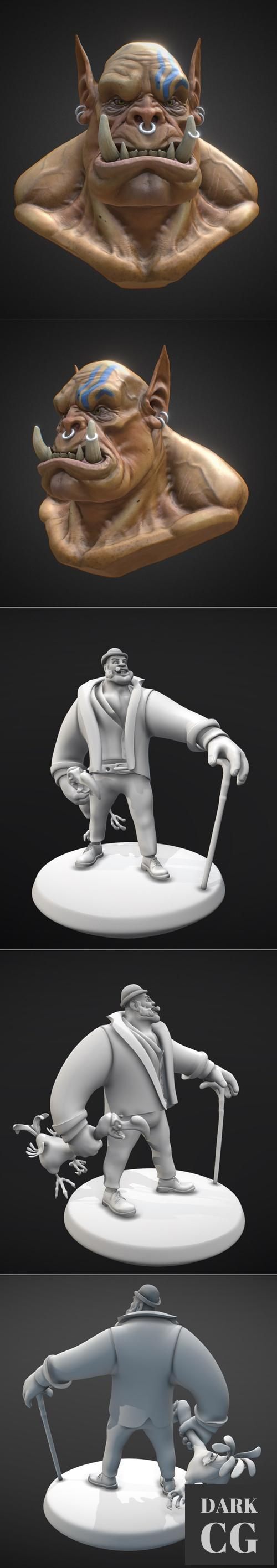 Orcish Bust and Mr Hyde – 3D Print