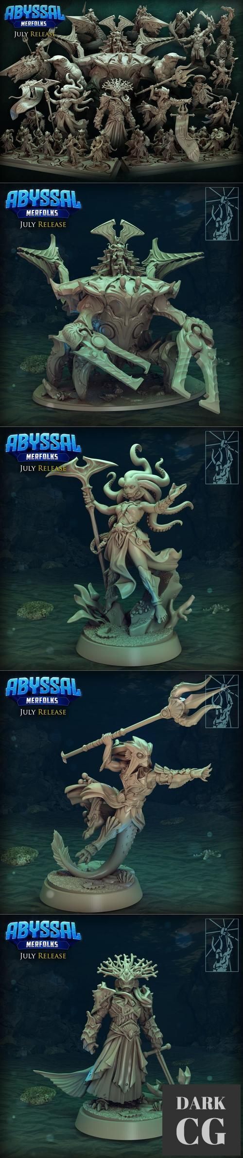 Titan Forge Miniatures - Abyssal Merfolks July 2022 – 3D Print