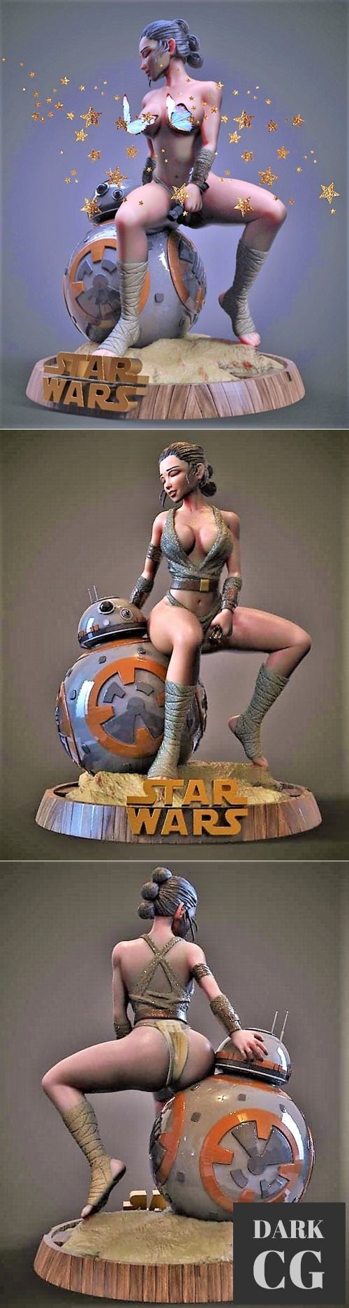 3D Model Rey Star Wars 3D Print