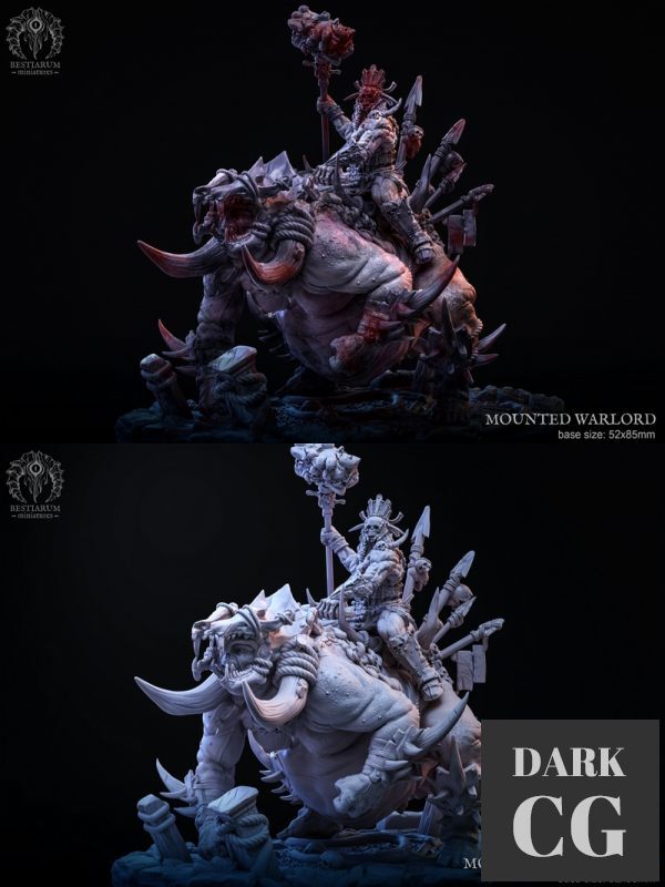 3D Model Mounted Warleader